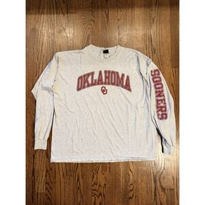 Vintage Starter Oklahoma Sooners Long Sleeve T-Shirt XL Gray NCAA OU Fan Gear